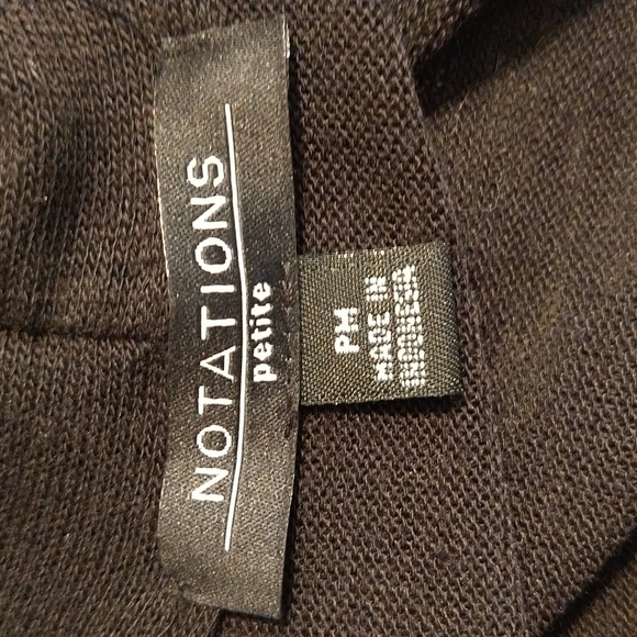 Notations black sequined sweater/top combo Sz PM - Picture 6 of 9